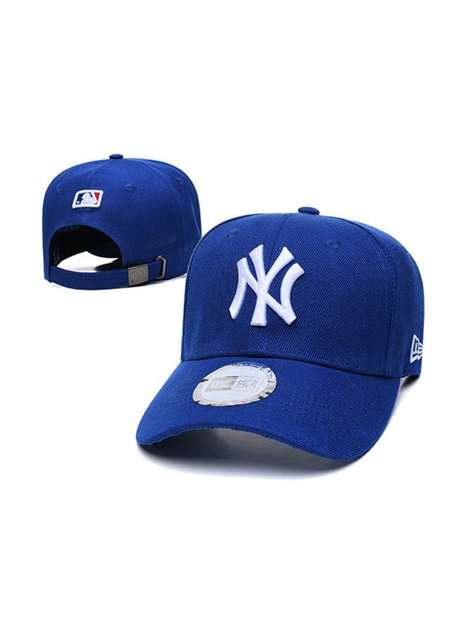 New Era 9Fort New York Yankees American Hip Hop Baseball Hat Flat Edge Hat Sun Hat Pure Cotton Men's and Women's Street Dance Outdoor Sports Blue