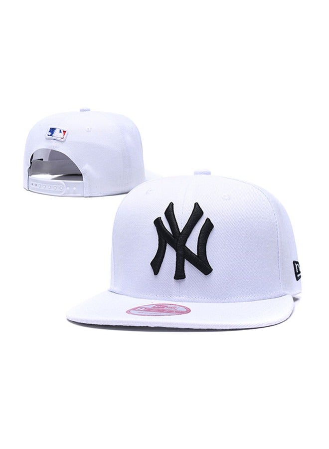 New Era 9Fort New York Yankees American Hip Hop Baseball Hat Flat Edge Hat Sun Hat Pure Cotton Men's and Women's Street Dance Outdoor Sports White