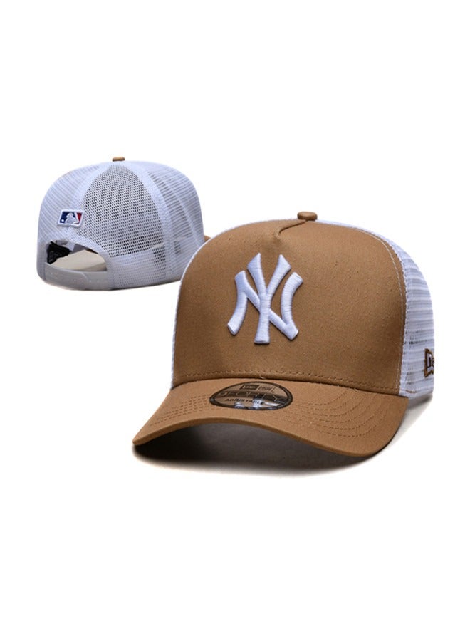 New Era 9Fort New York Yankees baseball cap duckbill cap sun hat pure cotton men's and women's outdoor sports brown