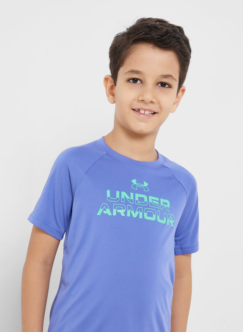 Boys' Tech Split Wordmark T-Shirt