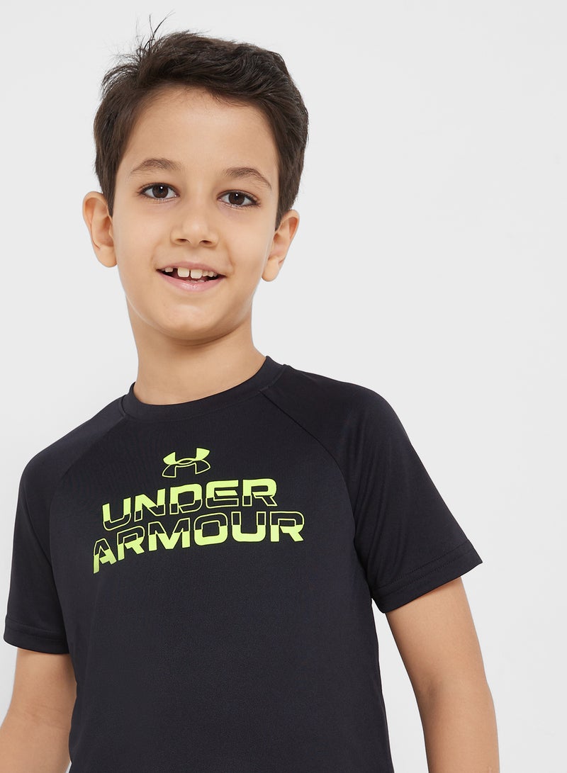 Boys' Tech Split Wordmark T-Shirt