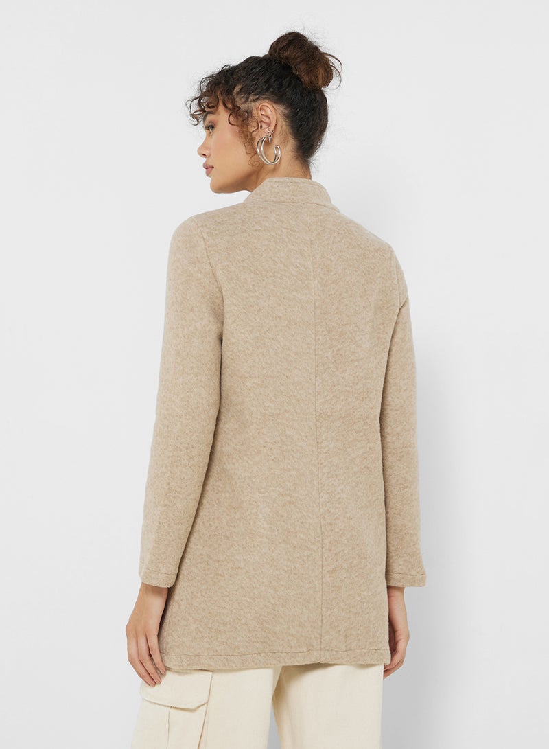 V- Neck Knitted Coat