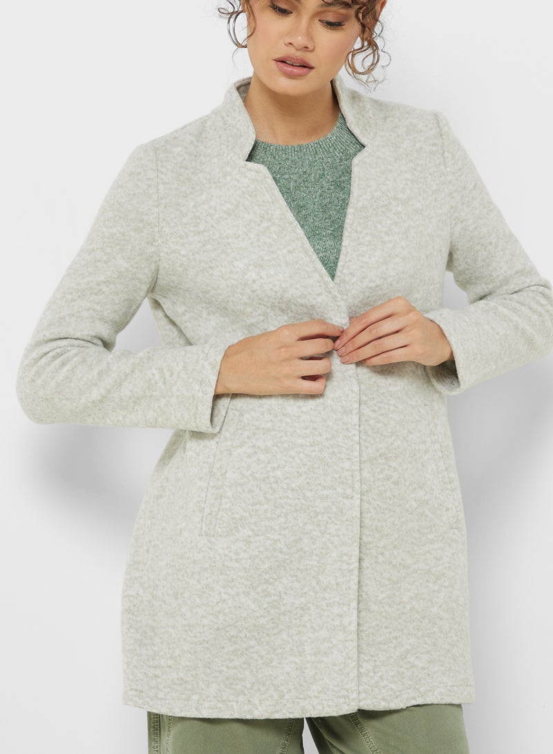 V- Neck Knitted Coat