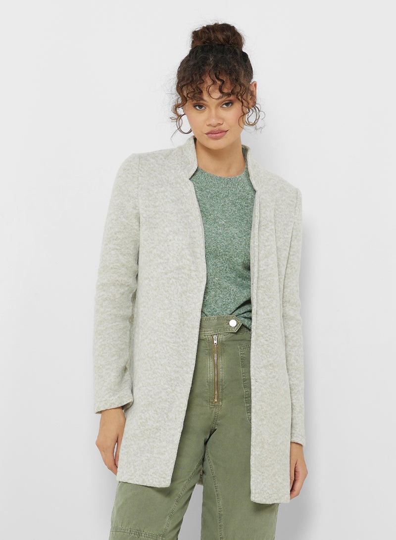 V- Neck Knitted Coat