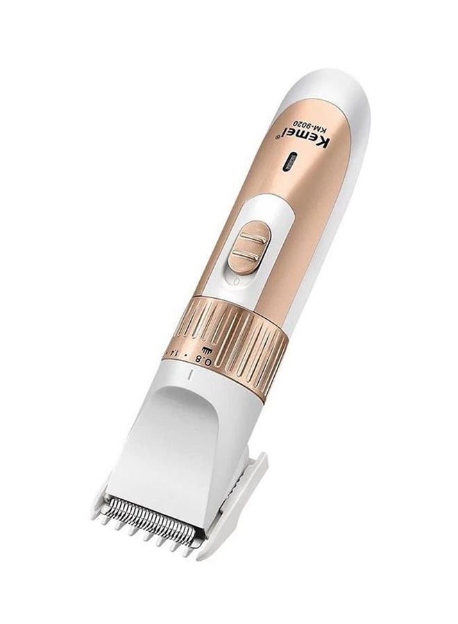 Professional Rechargable Cordless Electric Hair Clipper Gold/White