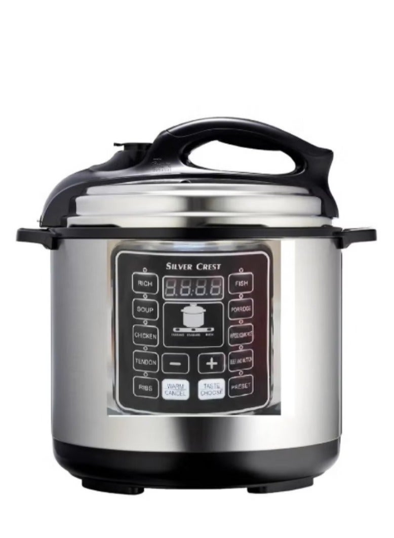 SILVER CREST 10 In 1 Electric Pressure Cooker Instant Programmable Smart Pot 1050 Watts Rice Cooker, 6 Liters, 10 Smart Programs