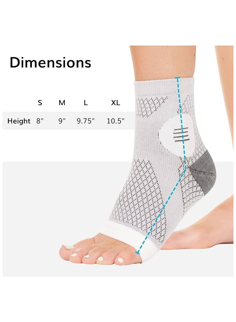 Neuropathy Socks - Peripheral Neuritis Compression Diabetic Toeless Foot Sleeves for Nerve Damage Pain in Feet, Ankle Gout, Plantar Fasciitis Relief Brace for Men and Women