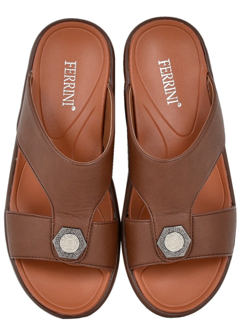 Mens Ferrini Arabic Sandals Brown