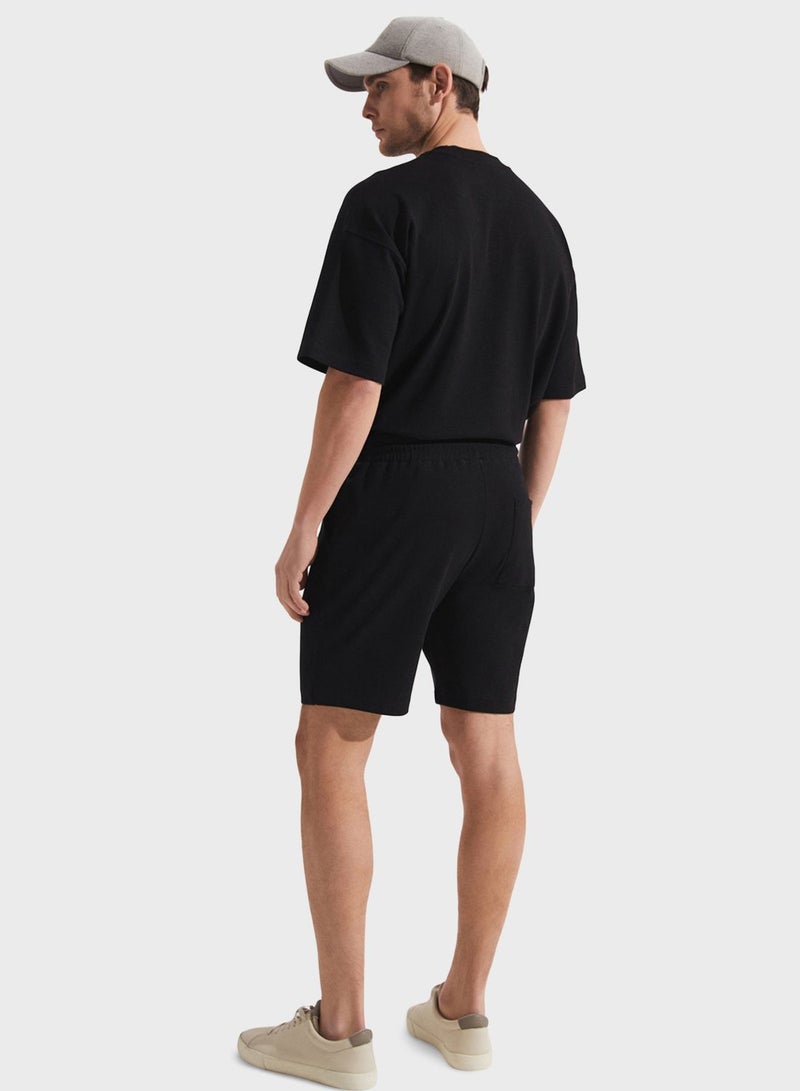 June Men Printed Short Black
