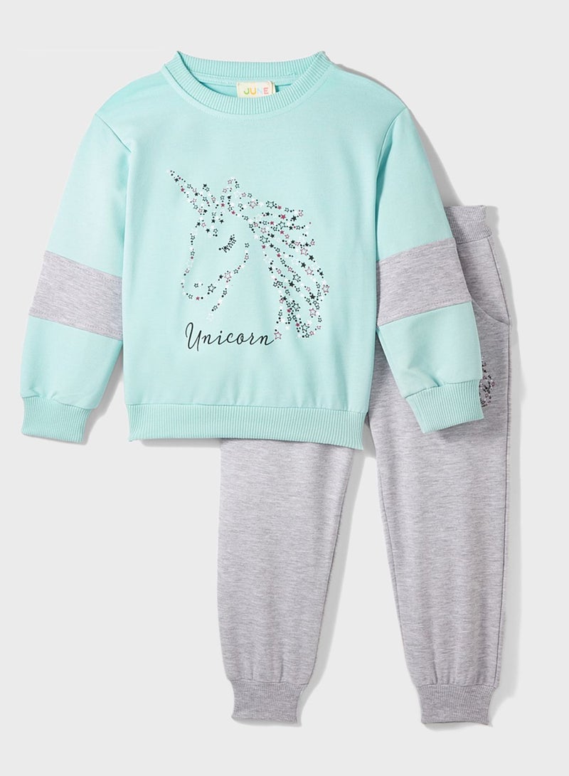 Star Unicorn Printed Tracksuit