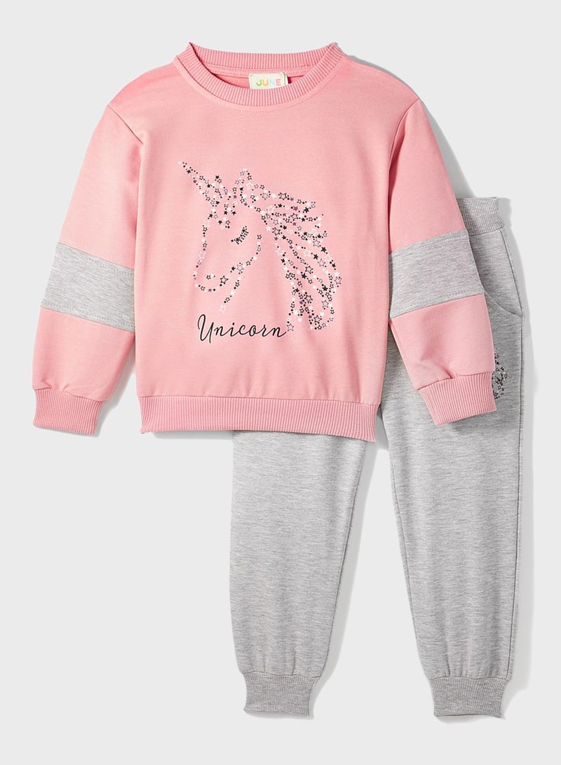 Star Unicorn Printed Tracksuit