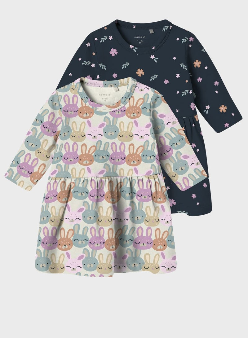 Kids 2 Pack Printed Dress