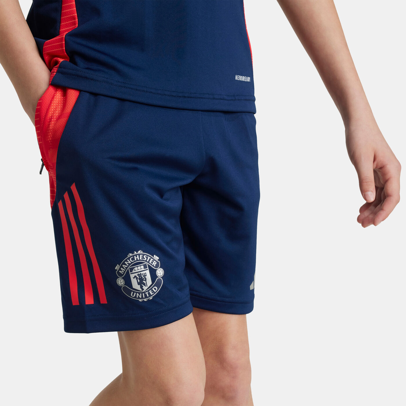 Kids' Manchester United Tiro 24 Competition Training Football Shorts