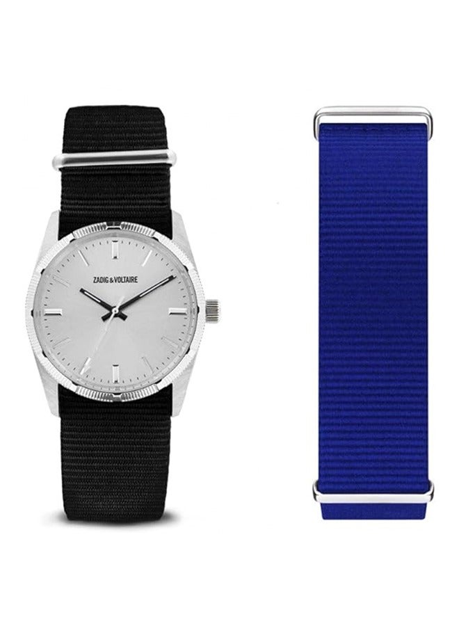 Unisex Zadig & Voltaire Analogue Quartz Watch with Nylon Strap - ZVFA210