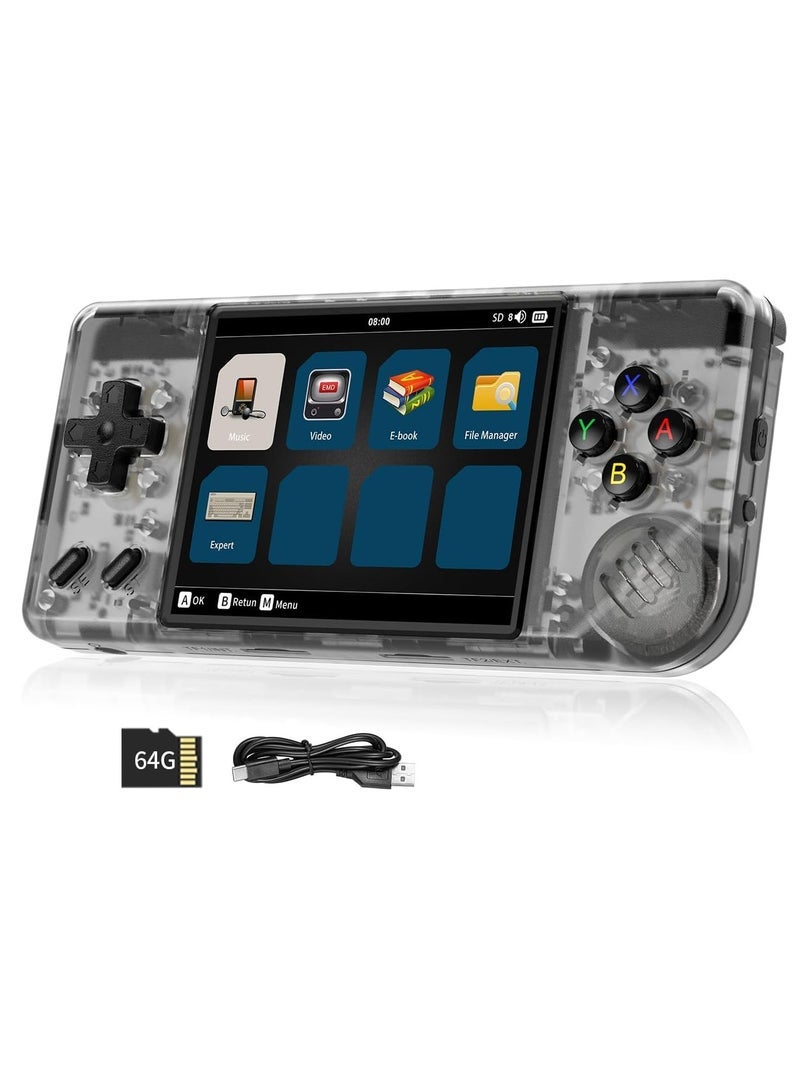 RG28XX Handheld Game Console 2.83 inch 640*480 IPS Screen Linux System 3100mAh Video Retro Player Support HDMI Output TV 2.4G Wireless/Wired Controller Supports Music Video Player (Black)