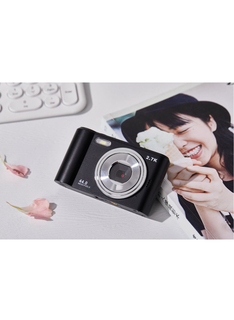 Digital Camera Autofocus Camera for Kid Camcorder with 8x Zoom Compact Cameras 1080P Cameras for Beginner Photography (Black)