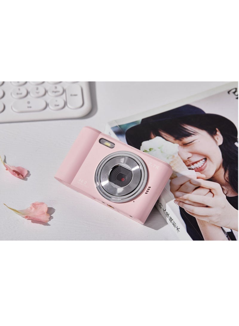 Digital Camera Autofocus Camera for Kid Camcorder with 8x Zoom Compact Cameras 1080P Cameras for Beginner Photography (Pink)