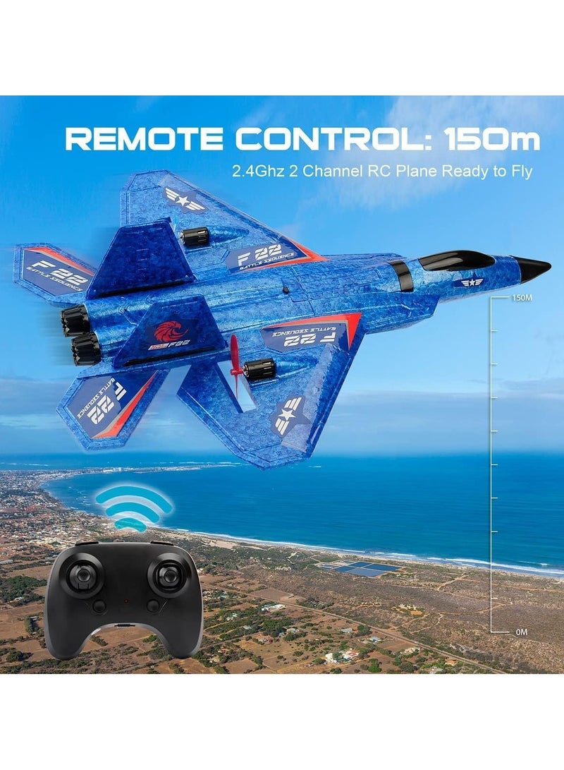 Flying Jet, Remote Control Airplanes Toy for Boys Girls Kids, RC AirPlane, F22 Airplane Fighter Ready to Fly, 2.4Ghz 2 Channel