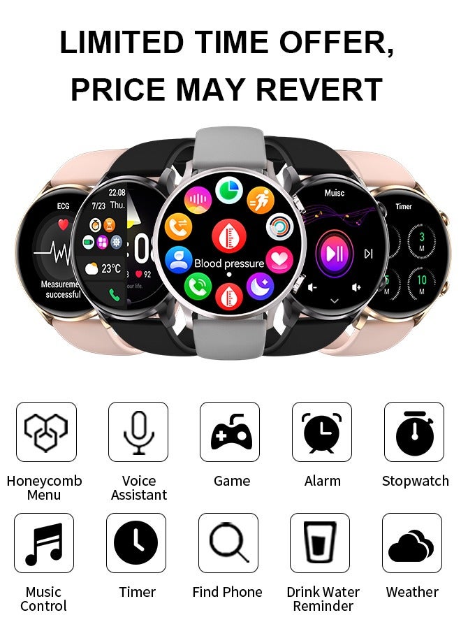 Korean Brand Smart Watch Y5，Business Smartwatch, Waterproof Fitness Watch, Bluetooth Calling, Compatible with Android and iOS,Smartwatch For Men, Zinc Alloy Vacuum Plating, Heart Rate Monitoring