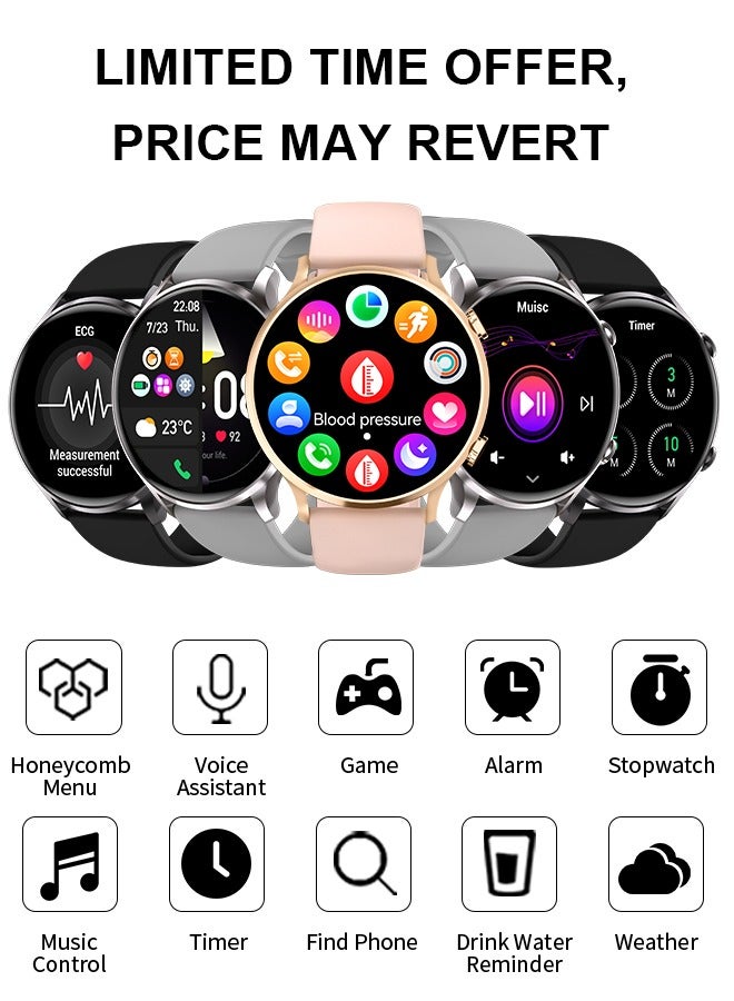 Korean Brand Smart Watch Y5，Business Smartwatch, Waterproof Fitness Watch, Bluetooth Calling, Compatible with Android and iOS,Smartwatch For Men, Zinc Alloy Vacuum Plating, Heart Rate Monitoring