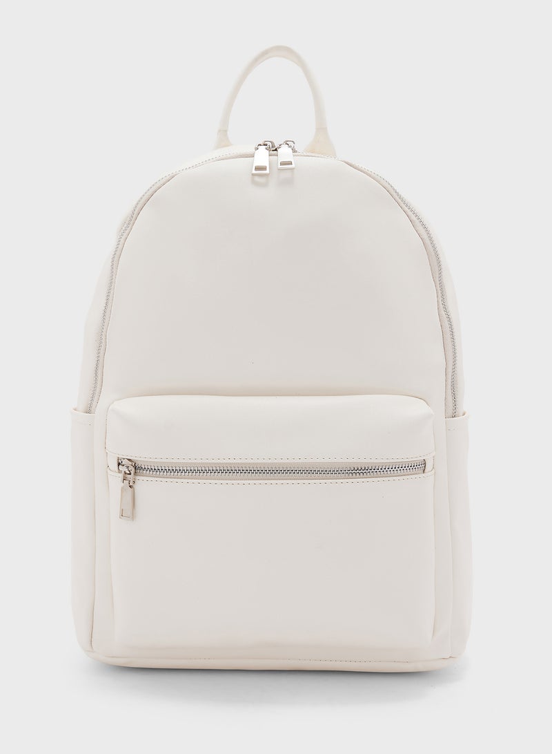 Faux Leather Backpack