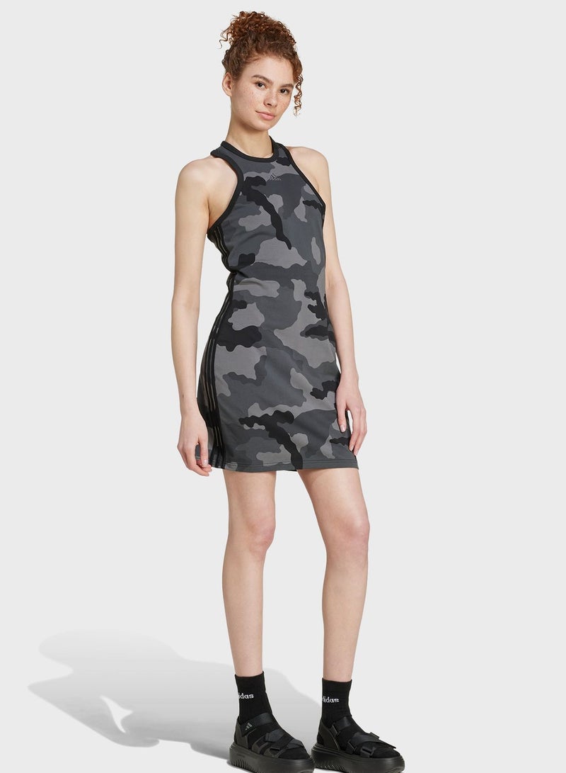 Essential 3 Stripe Camo Dress