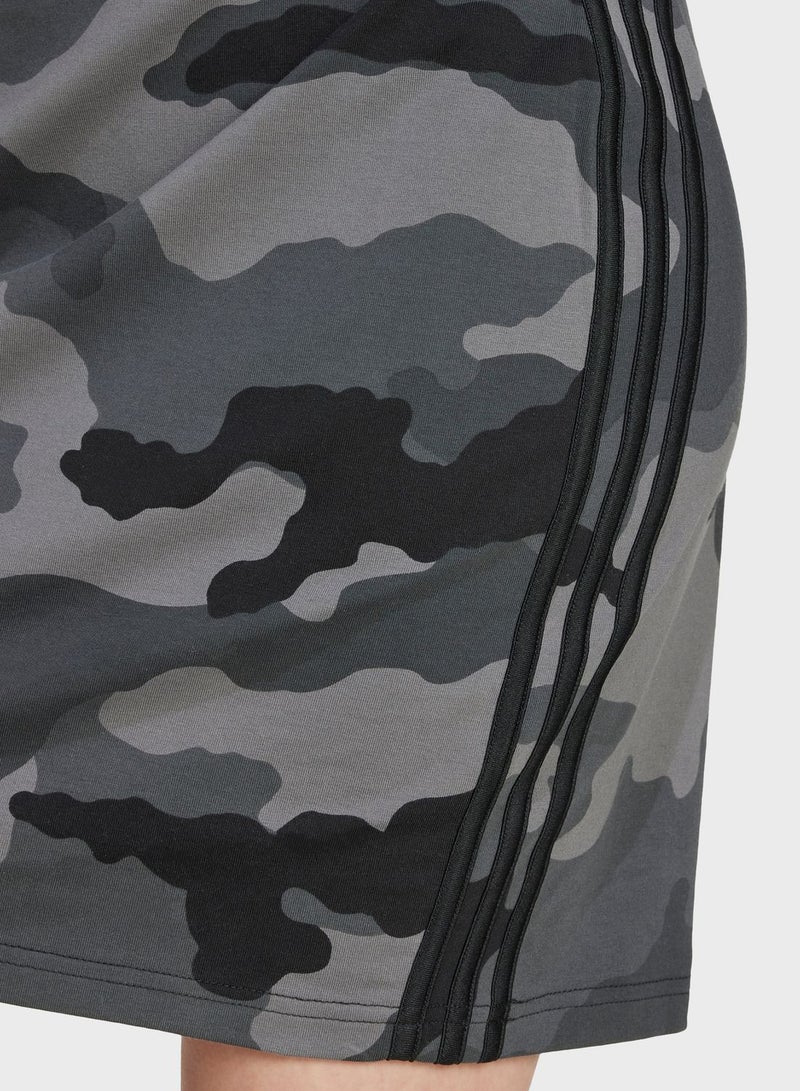 Essential 3 Stripe Camo Dress