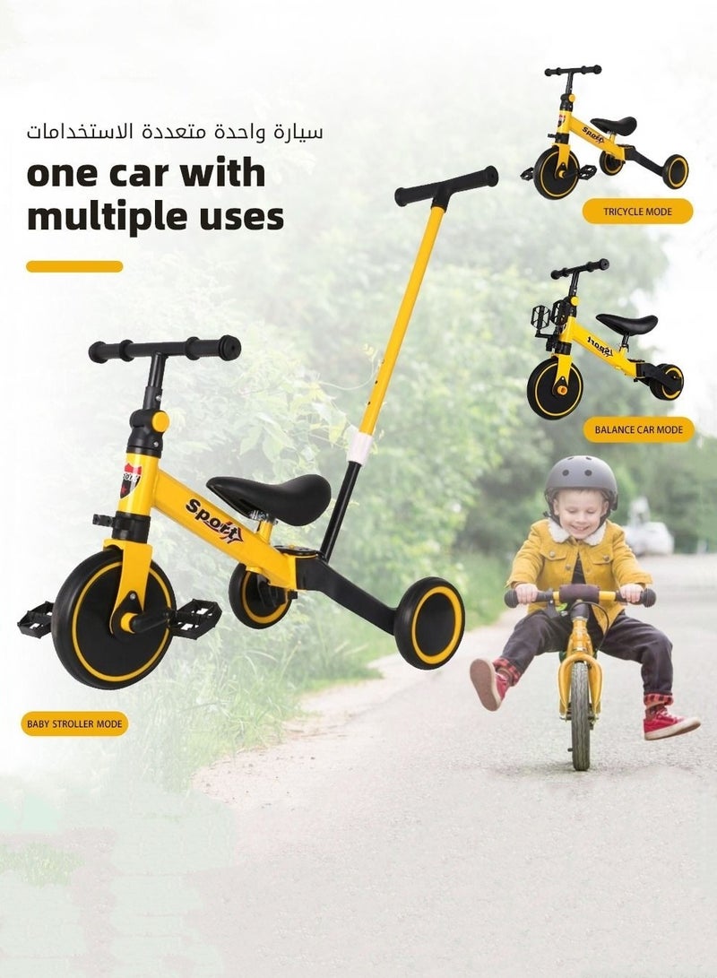 3-in-1 Kids Tricycle, Toddler Trike Bike - Perfect Ride-On Tricycles  with Removable Parent Handle, Backrest, Safety Belt