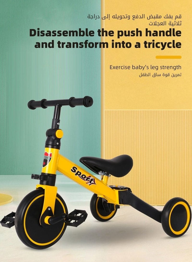 3-in-1 Kids Tricycle, Toddler Trike Bike - Perfect Ride-On Tricycles  with Removable Parent Handle, Backrest, Safety Belt