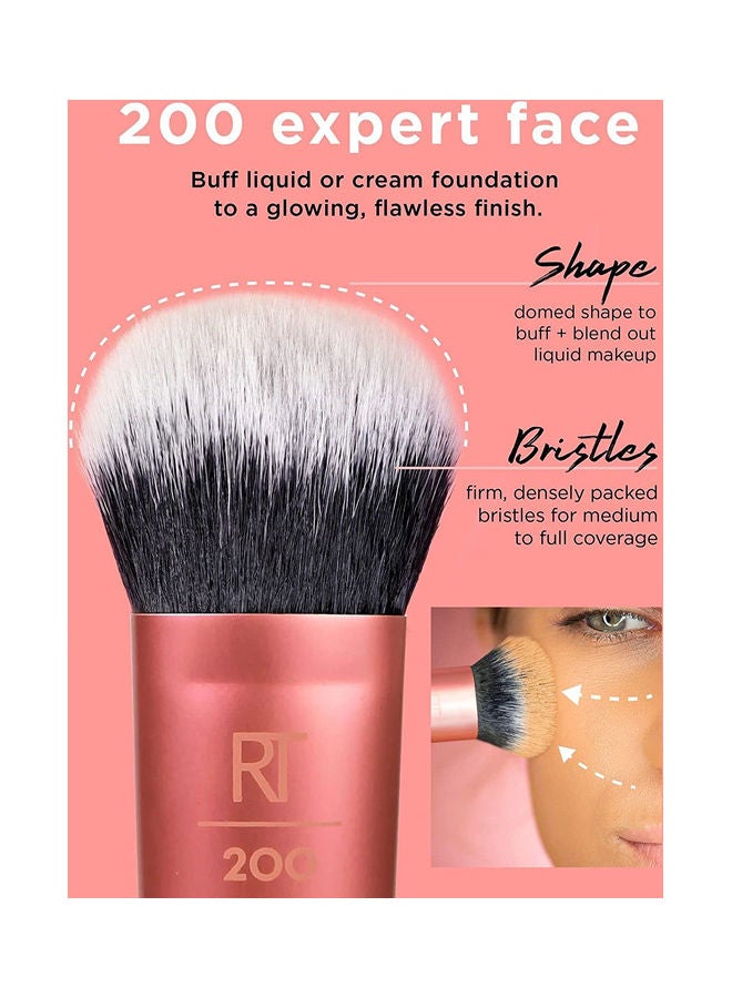 Expert Face Professional Foundation Makeup Brush And Ultra Plush Blush Makeup Brush With Miracle Complexion Sponge, Beauty Sponge For Makeup Blending Set of 1407, 1411, 1566