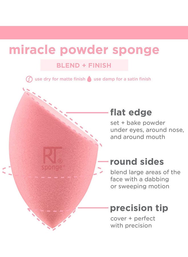 Miracle Powder Sponge,For Setting Powder And Custom Contour 3-In-1 Makeup Brush Set of 1897, 1894