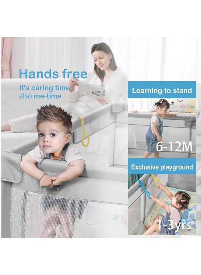 Indoor And Outdoor Baby Game Fence Large Baby Game Fence Sturdy Breathable Baby Safety Protective Bar With Anti -slip Base Children's Activity Center Children's Toys（180*200）