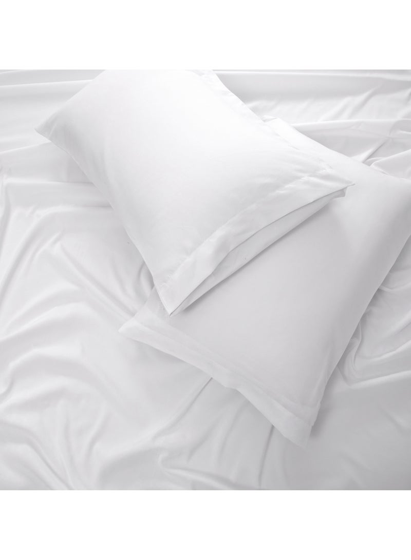 Panax Bedding Double Bed Sheets Set - 4 Piece Bedding - Brushed Microfiber - Shrinkage and Fade Resistant - Easy Care (White, Double)