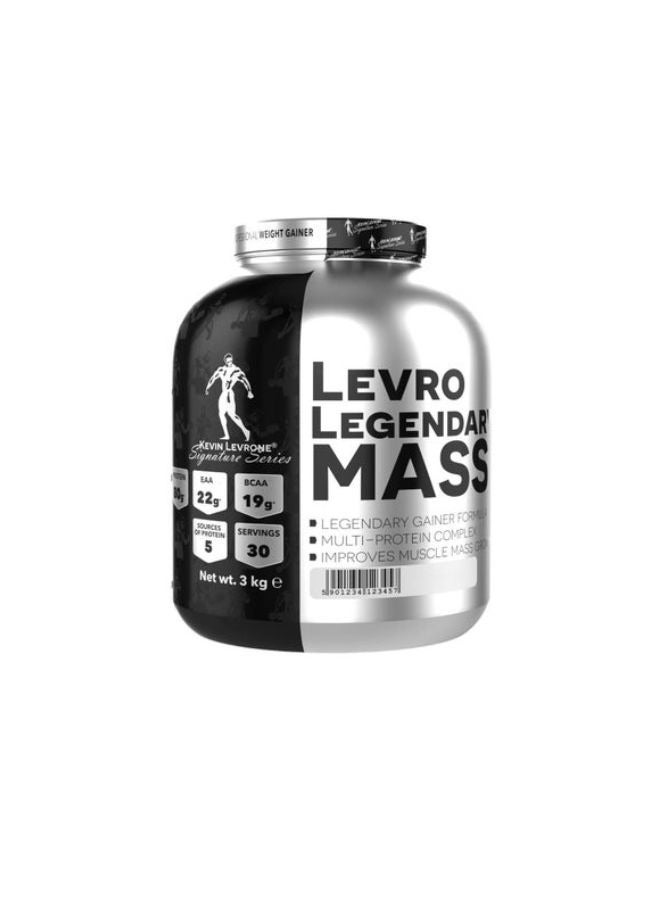 Levro Legendary Mass, Legendary Gainer Formula, Cookies And Cream Flavour, 3kg