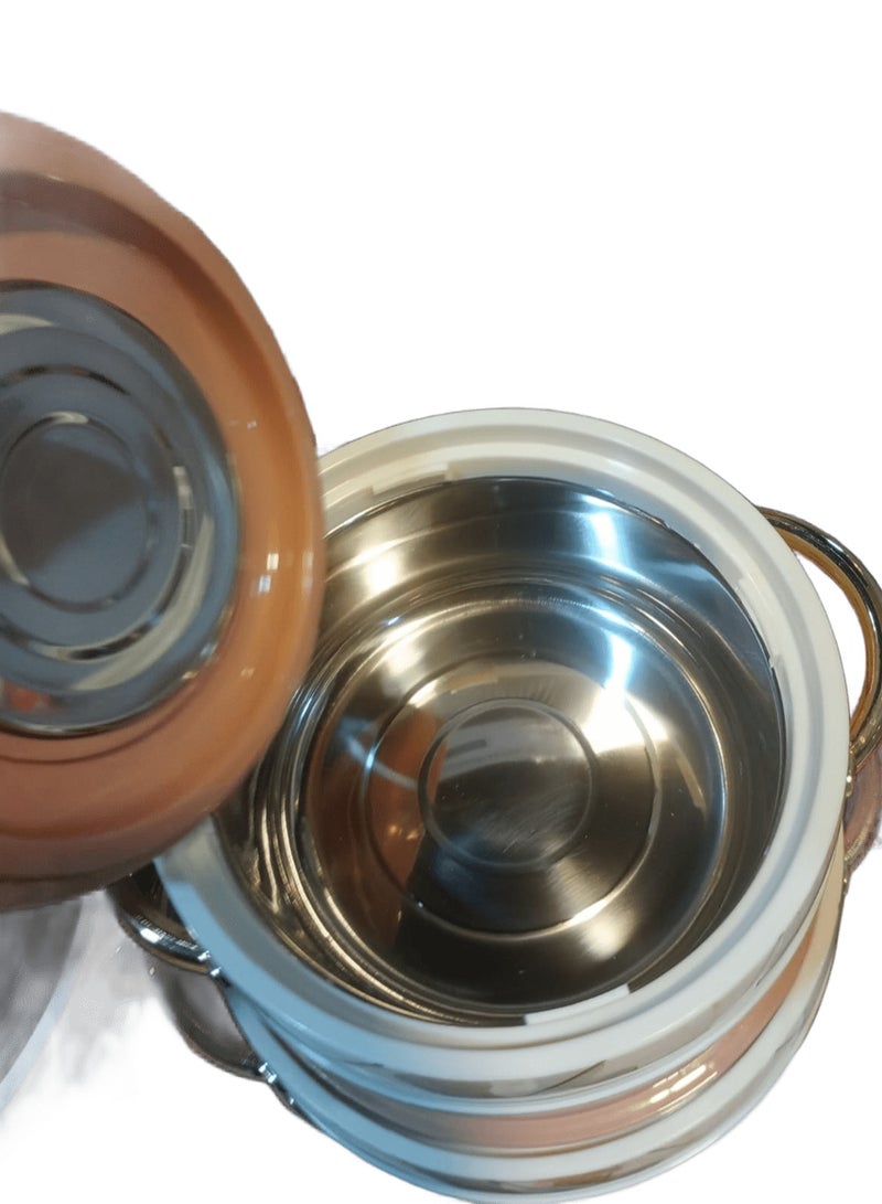 3Pc Casserole Set SS Inner 1.3+2.25+2.95L Twist Lock