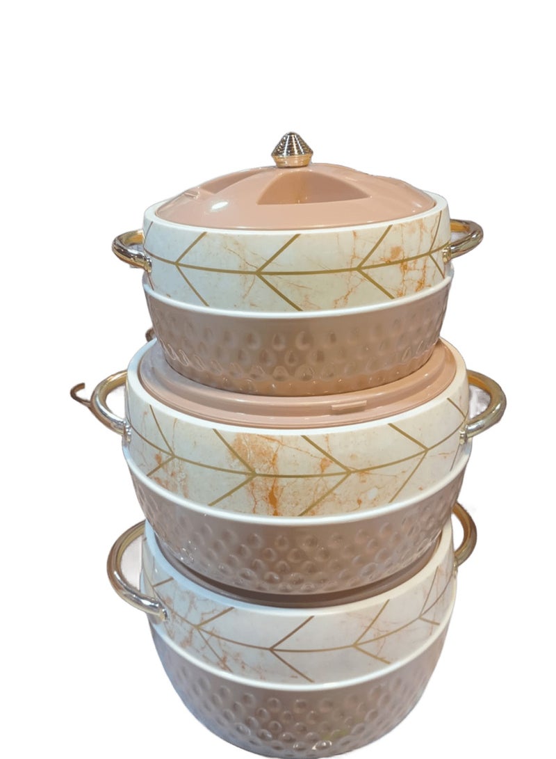 3Pc Casserole Set SS Inner 1.3+2.25+2.95L Twist Lock