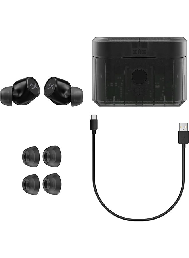 HyperX Cirro Buds Pro – True Wireless Earbuds, Active Noise Cancellation, ANC, Ambient Sound Mode, Low Latency, Bluetooth 5.2, IPX4, Fast Charge, PC, Nintendo Switch, Mobile - Black