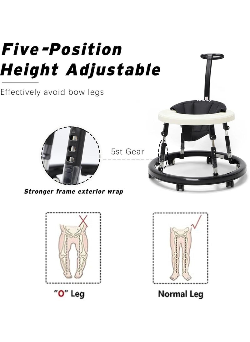 Walker Foldable Adjustable Height,Multi-Function Anti-Rollover Toddler Walker