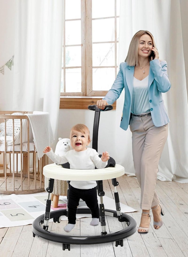 Walker Foldable Adjustable Height,Multi-Function Anti-Rollover Toddler Walker