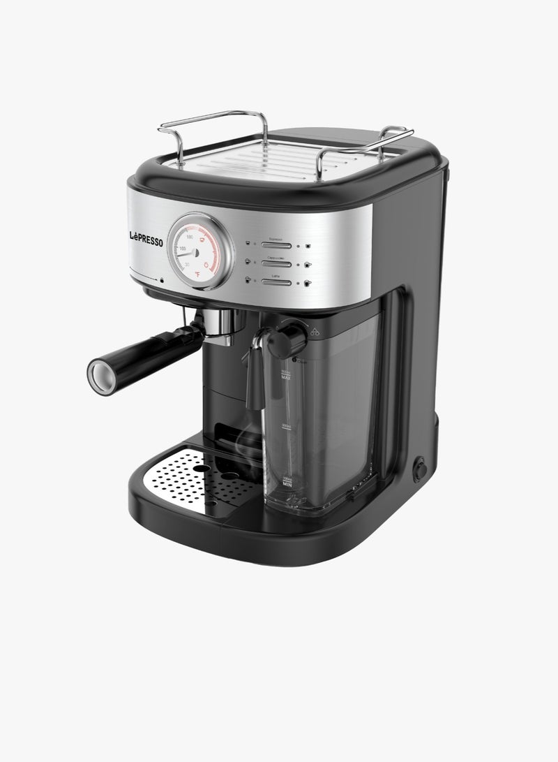 Barista Espresso Coffee Machine 20 Bar Powerful Pressure Pump With Capsule Filter and Funnel - Black