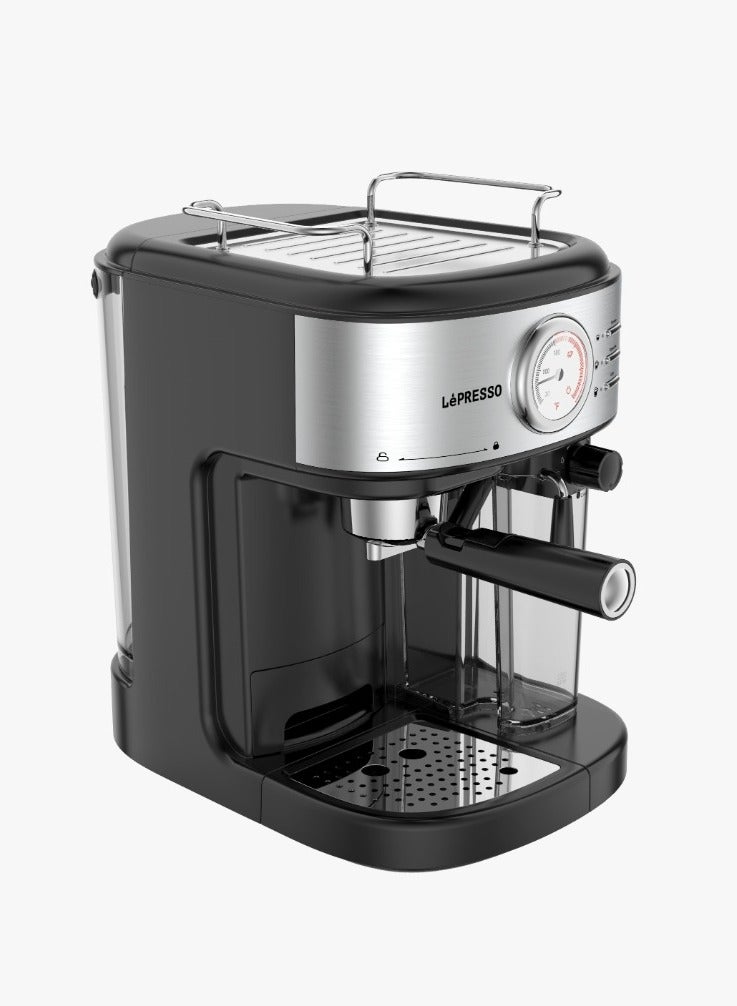 Barista Espresso Coffee Machine 20 Bar Powerful Pressure Pump With Capsule Filter and Funnel - Black