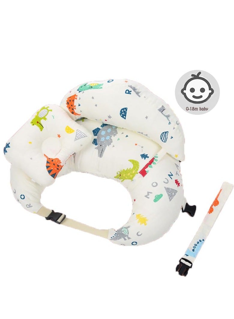 Nursing Pillow for Breastfeeding Baby,Positioner,Protective Baby Nursing Pillow with Extra Large Support and Baby Head Support,Adjustable Waist Belt Removable Cotton Cover