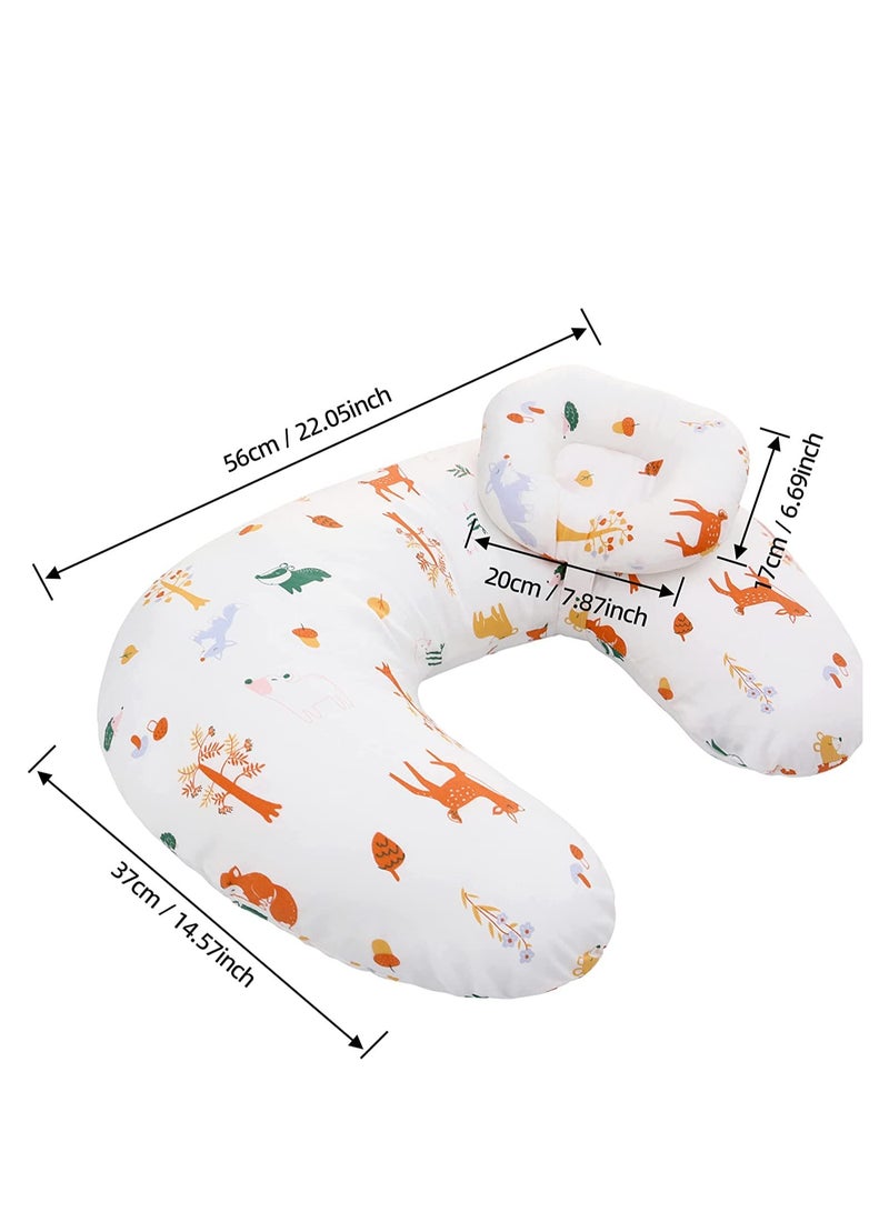 Baby Breastfeeding Nursing Pillow,Positioner,Machine Washable U Shape Nursing,Infant Support Pillow Bonus Head Positioner,Adjustable Pillow For Breastfeeding