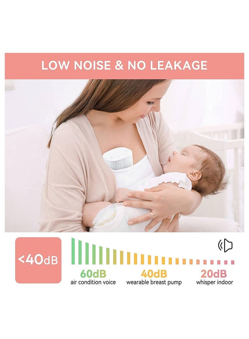 Electric Breast Pump Wearable Hands Free Breastfeeding Pump with 3 Modes & 9 Levels,LCD Display and Memory Function Portable Cordless Milk Pump Quiet Painless & Rechargeable