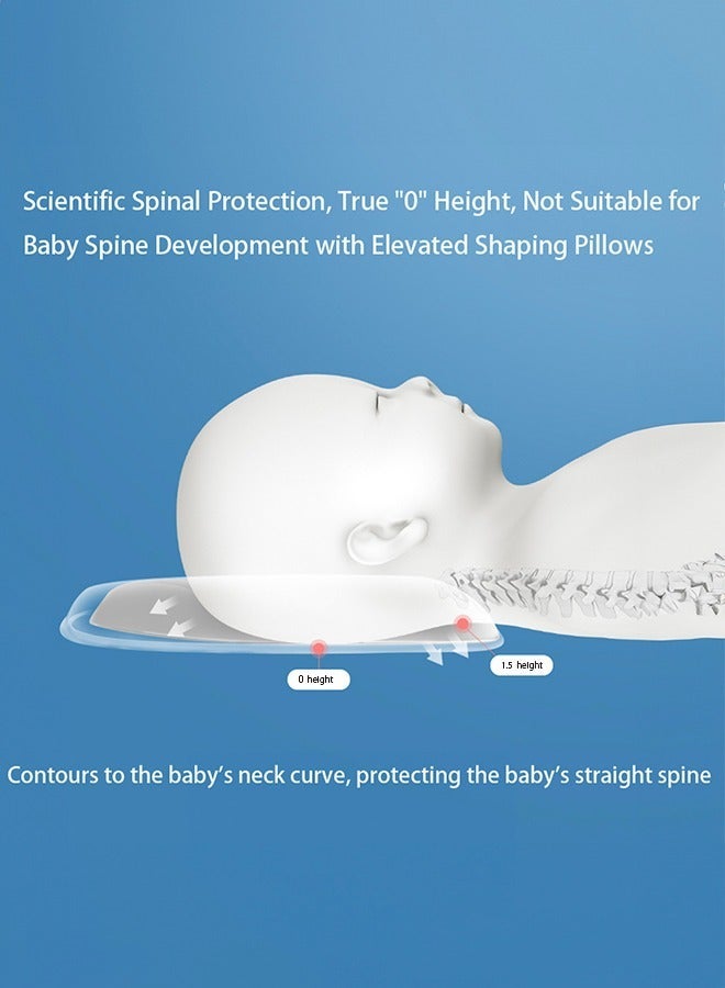 Baby Pillow - Preventing Flat Head Syndrome (Plagiocephaly) for Newborn Baby, Nursing Sleeping Cushion Toddler Infant Pillows Memory Foam Head- Shaping Pillow and Neck Support (0-24 Months)