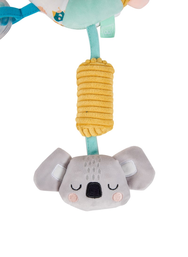 Eurekakids Cucu Big Sensory Hanging Toy w/ Rattle and Teether | For Strollers, Cribs, Playpen | For auditory stimulation, hand-eye coordination and sensory development | For 0M+