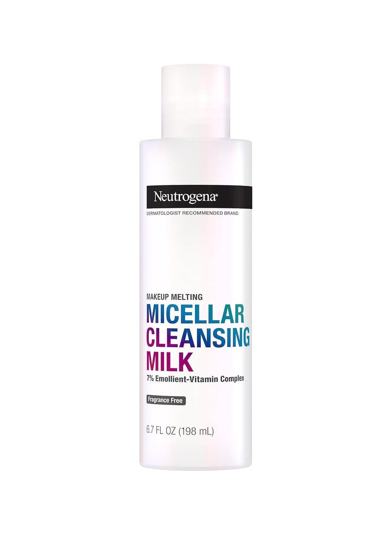 Makeup Melting Micellar Milk, Makeup Remover, 6.7 Oz