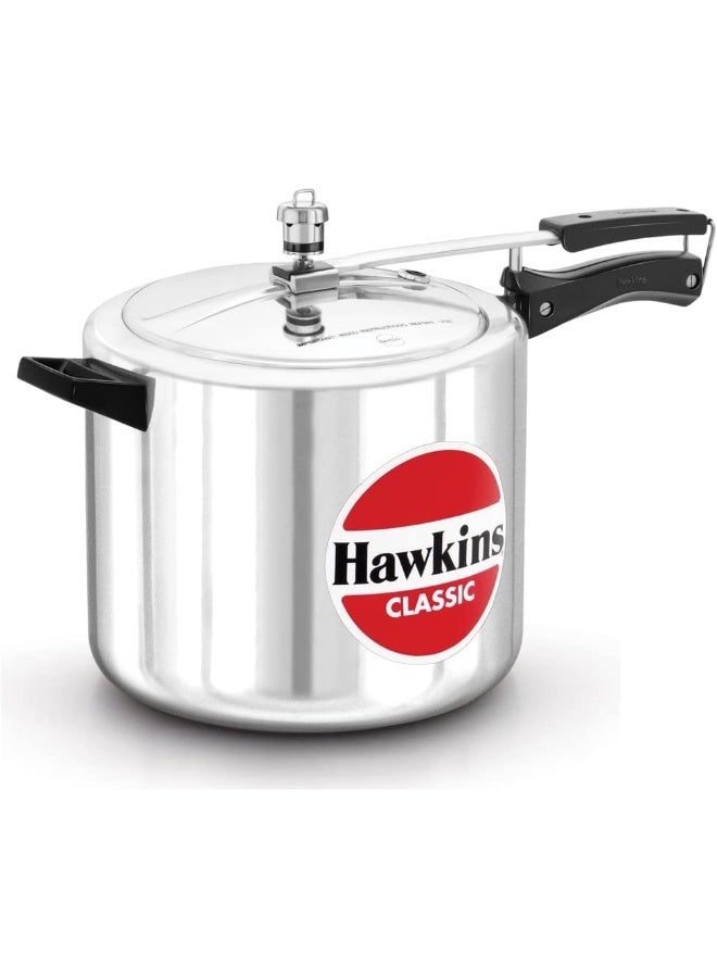 Hawkins Classic Aluminium Pressure Cooker, 10 Litres, Silver