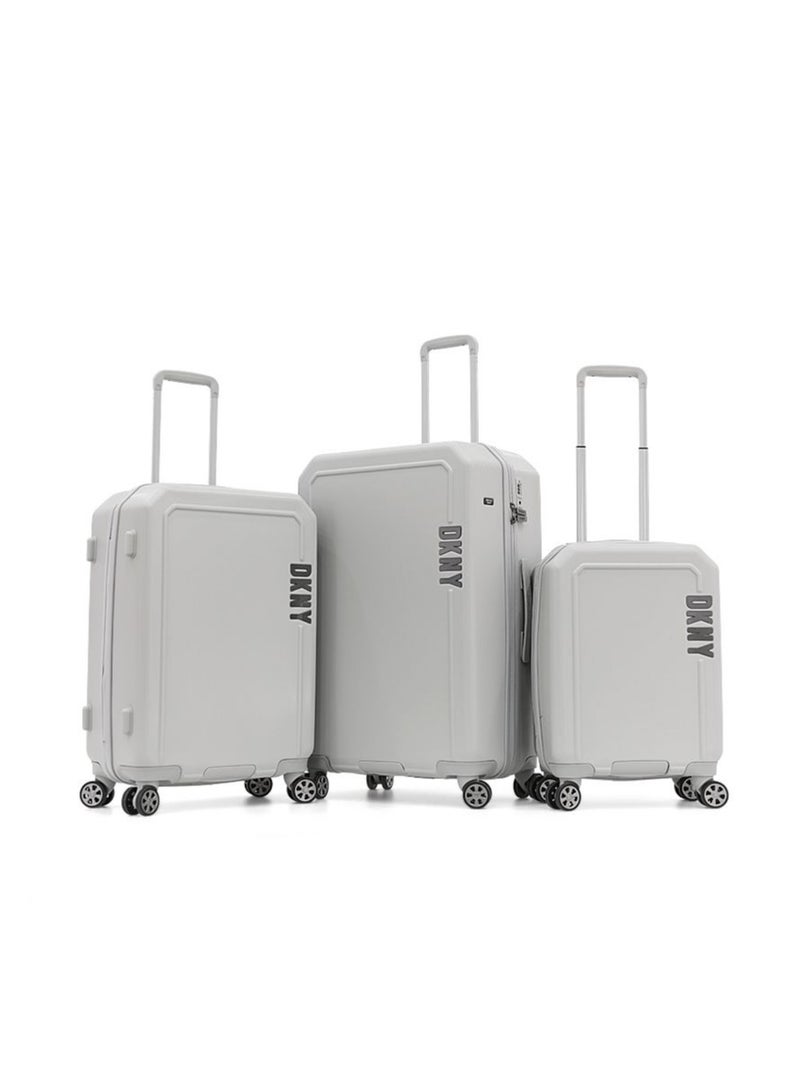 Clean Cut Hardside Luggage on Wheels for Unisex | Ultra Lightweight ABS on with Spinner Wheels 4 Color Sky Grey