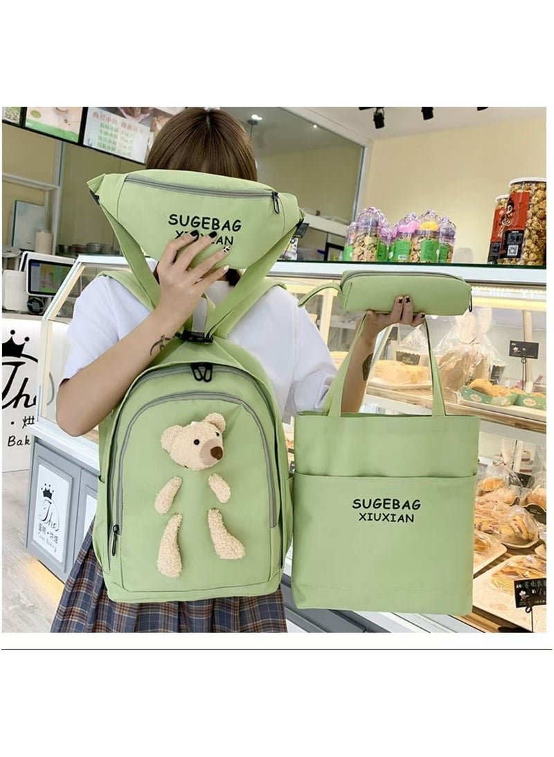 2024 New Polyester Zipper Children's Backpack Set